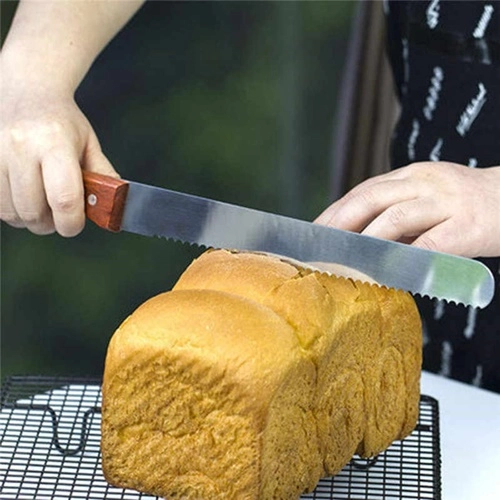 Nóż kuchenny do cięcia ciasta tortu biszkoptu długi z ząbkami 48 cm długi